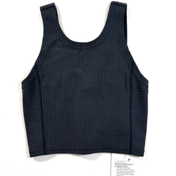 lululemon athletica Tops - New Lululemon Softstream Cropped Tank Top Black Yoga Athleisure